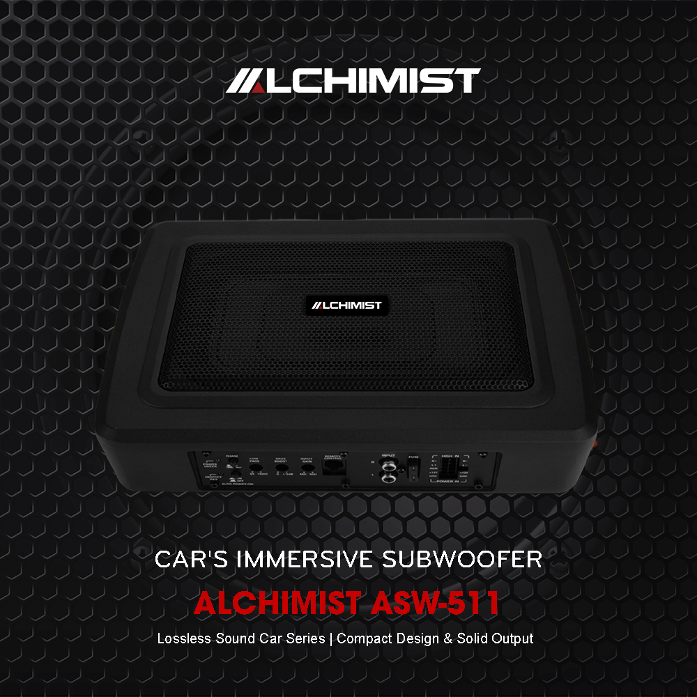 The Alchimist ASW-511 subwoofer in car from Germany